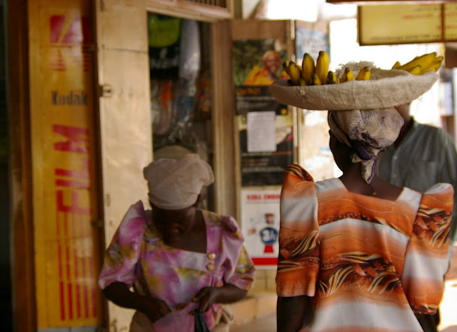 Bananas for sale on main street