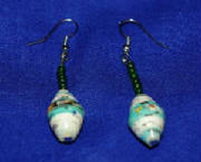 Moreen Recycled Paper Bead Earrings