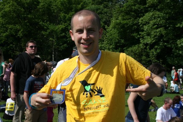 John Pegington ran the Edinburgh marathon for Salve in May 2010.