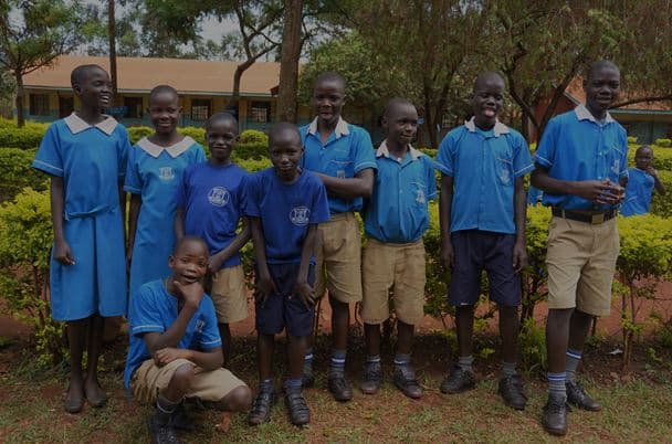 Street children at school in Uganda
