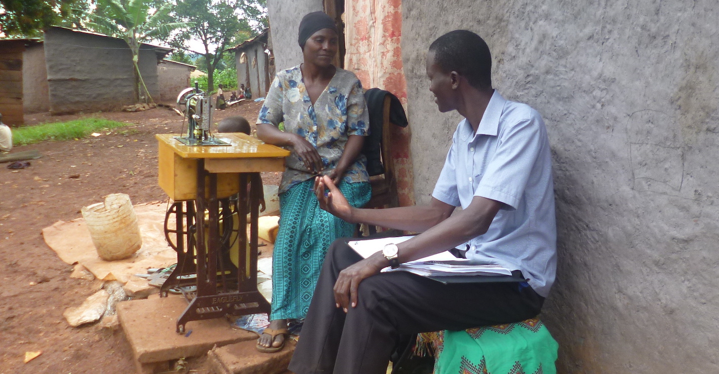 Family in a Ugandan village