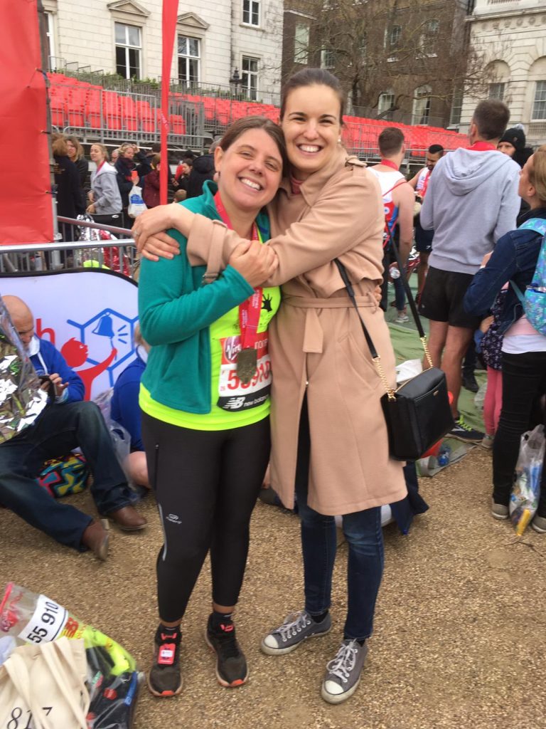 Nicola at the marathon