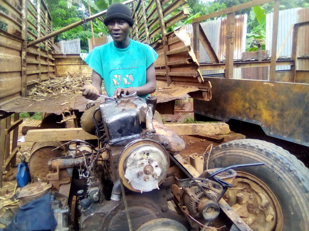 david working on a tractor