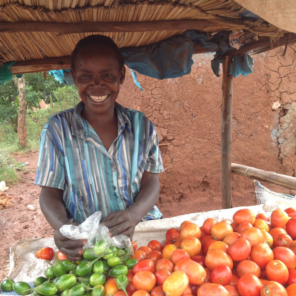 joyce at her vegetable stall