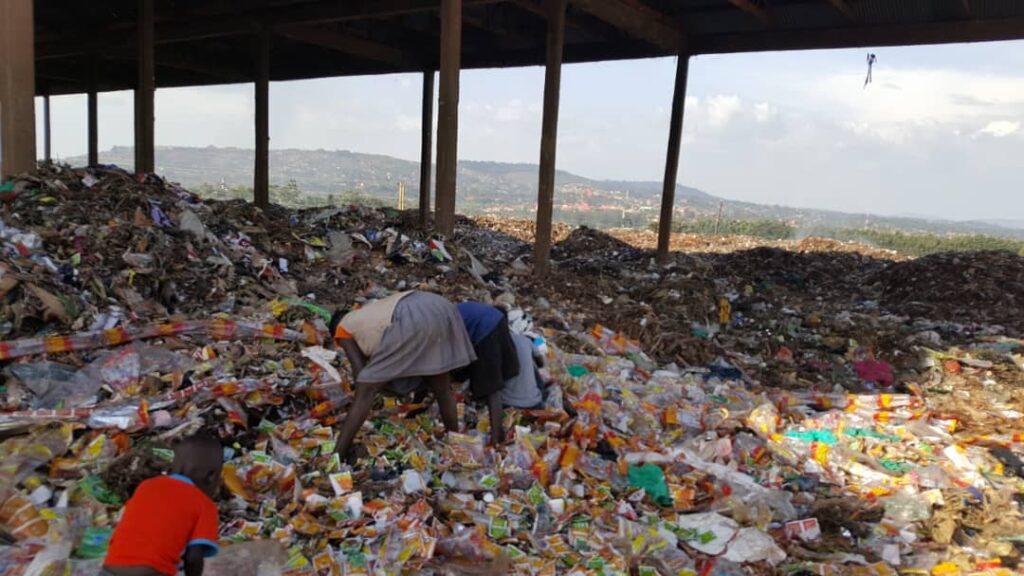 children at a rubbish heap