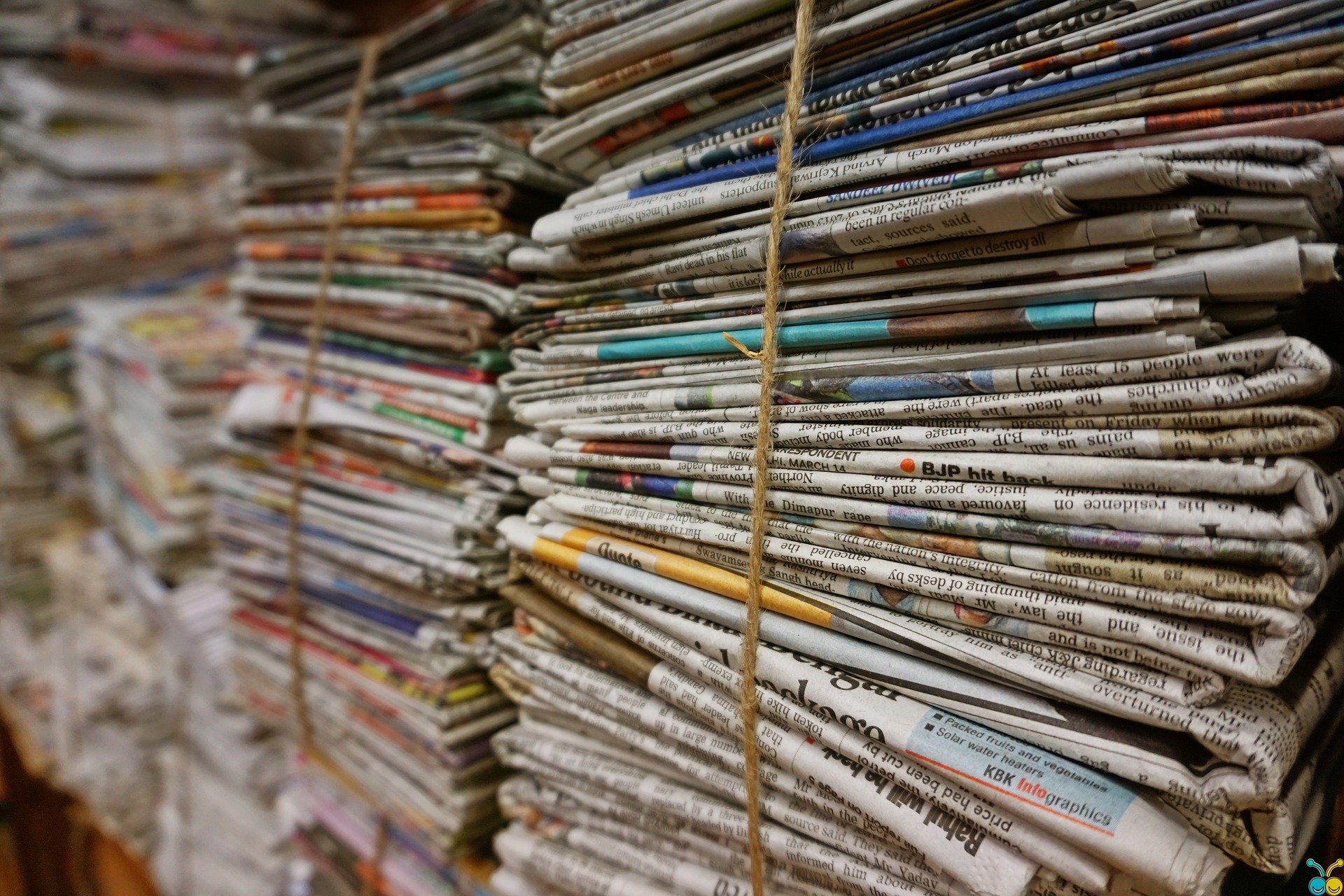 A pile of newspapers