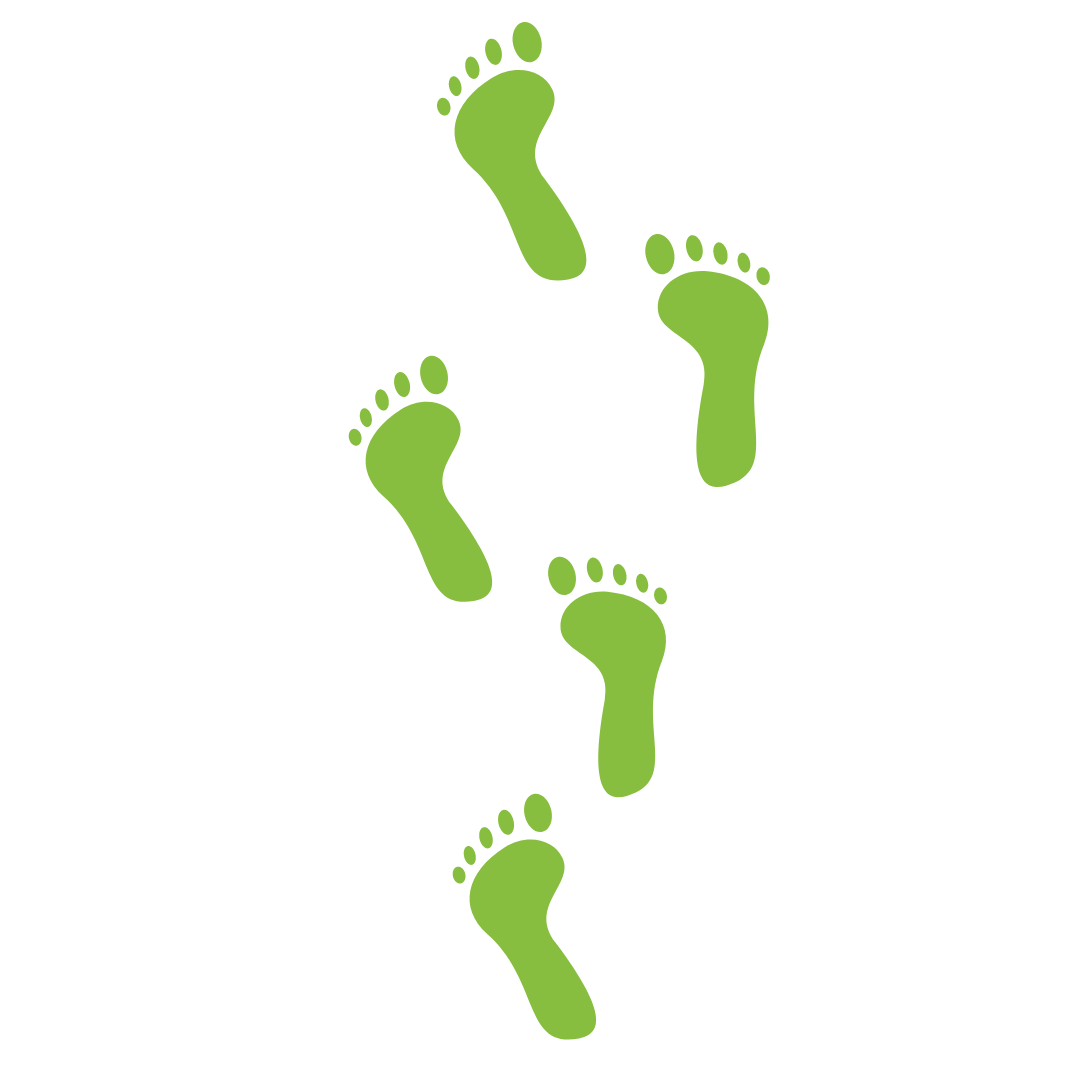 5 footsteps