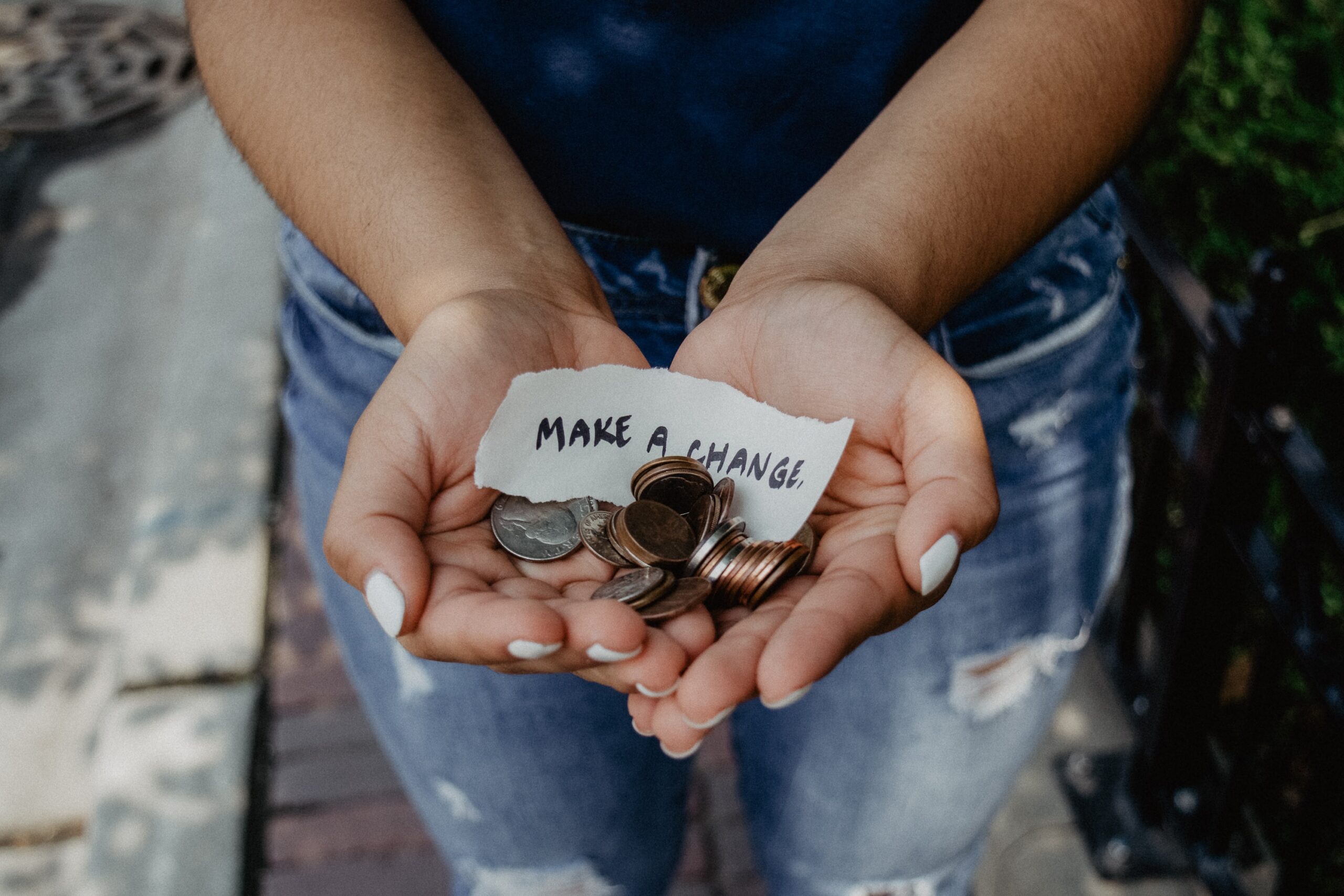 stock image saying 'make a change'