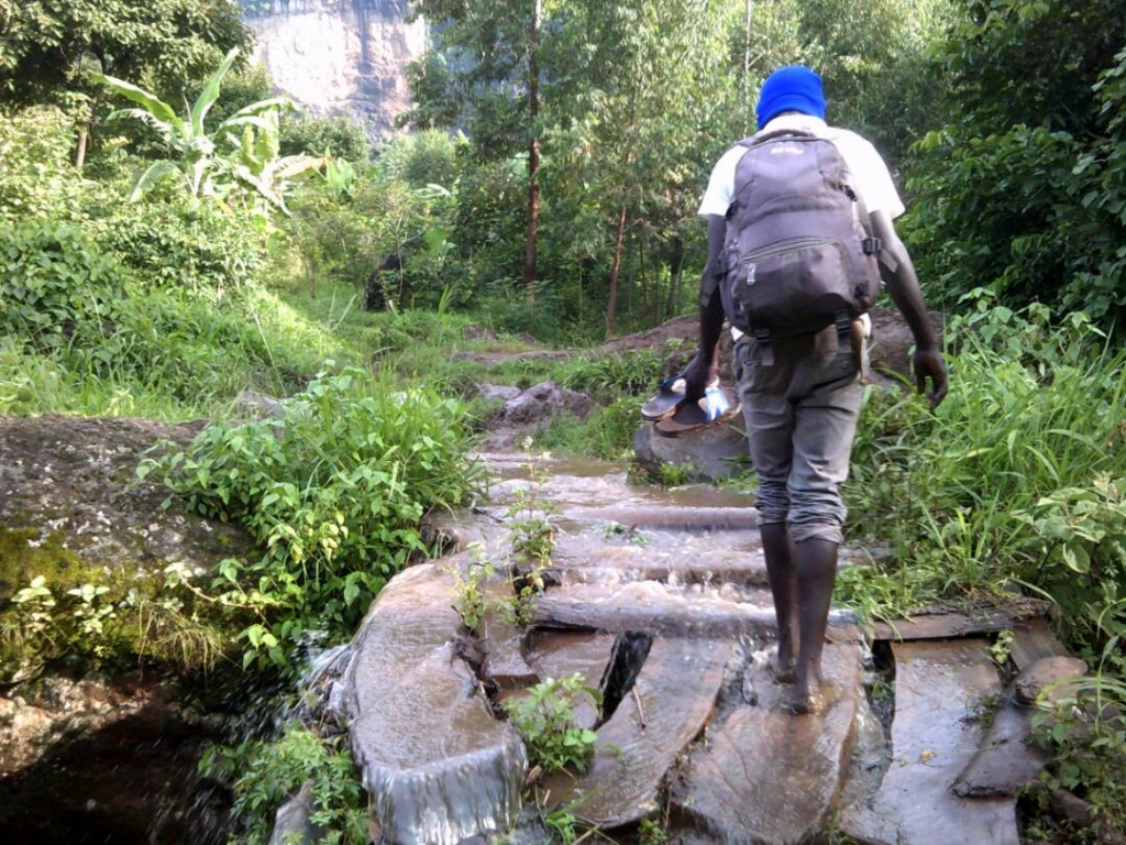 boy walking