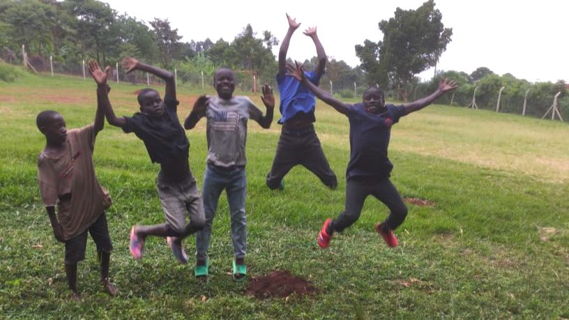 Children jumping in the air