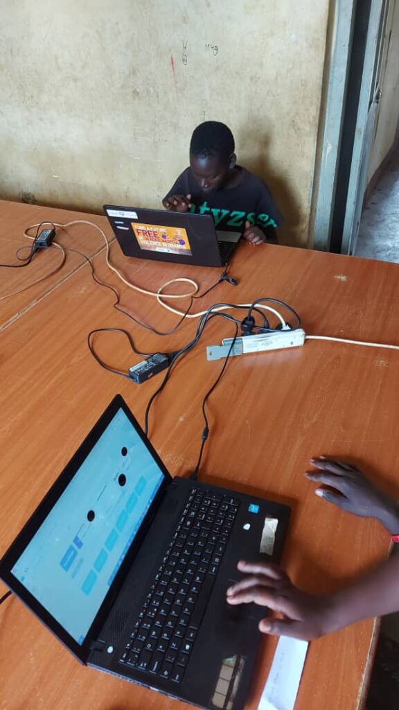 Child using computer